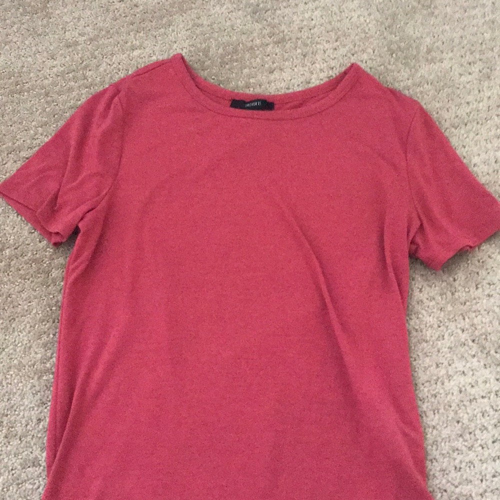 forever 21 top. Pink shirt sleeve shirt